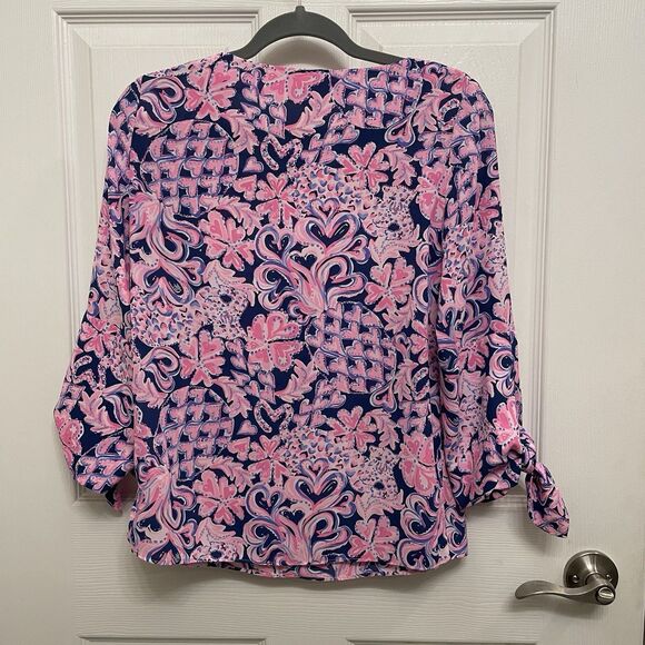 Lilly Pulitzer Langston Top Love You Bunches Pineapple Hearts XXS - Picture 5 of 5